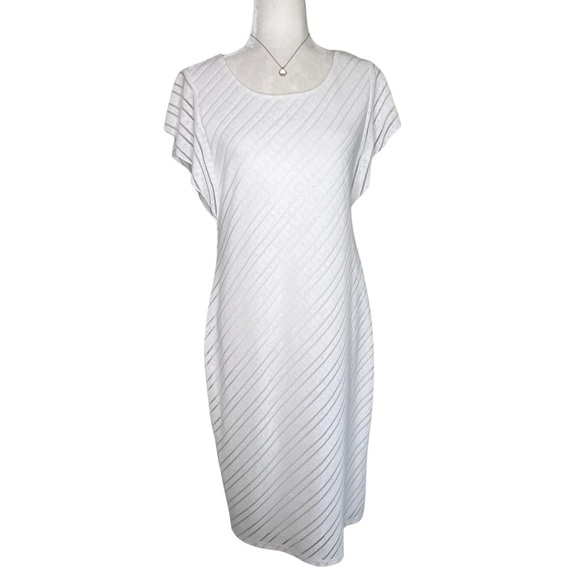 Cato New Dress Midi Striped Road to Rio White Small S NWT - Picture 1 of 14